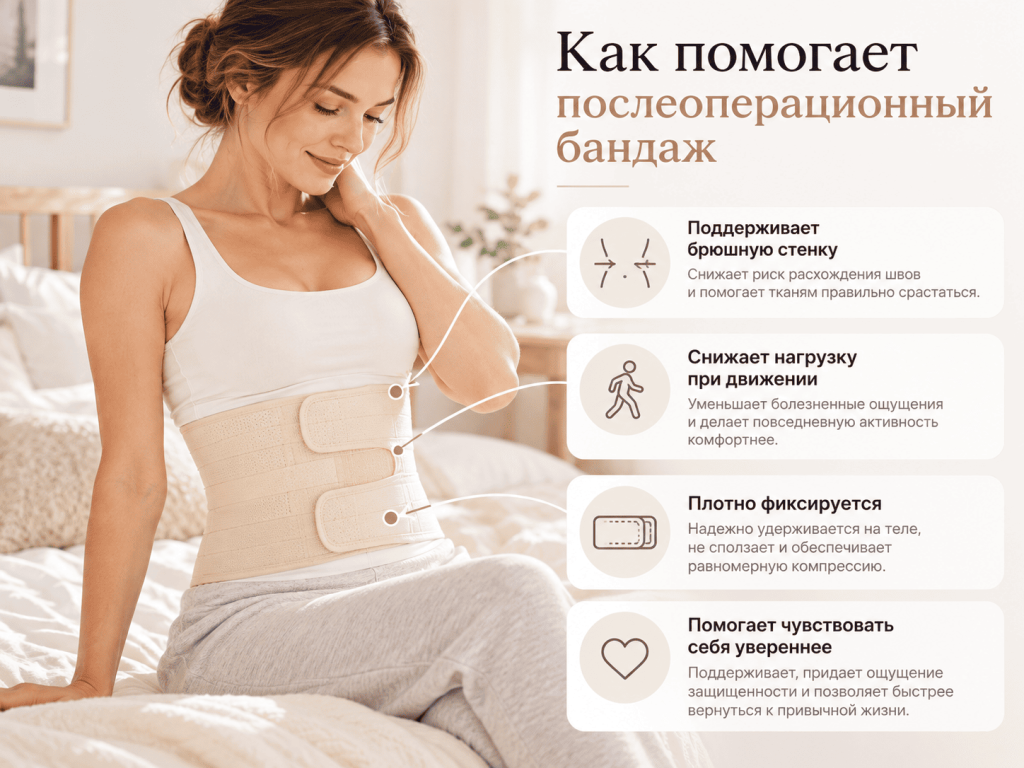 Как помогает послеоперационный бандаж после кесарева сечения