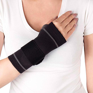 Бандаж компрессионный на лучезапястный сустав со съемной стяжкой ТРИВЕС Т.36.81С (левый)